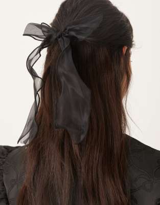 DesignB London - Haargummi mit Schleife in Schwarz