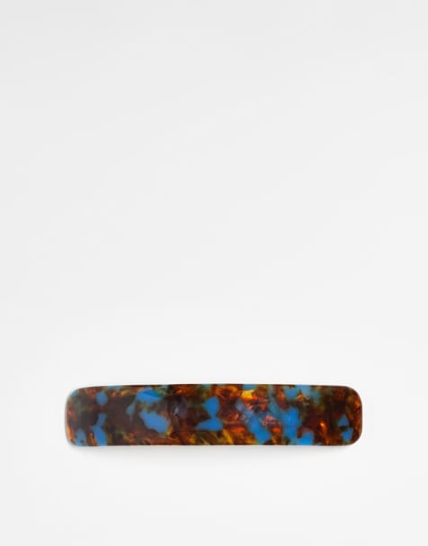 DesignB London – Haarspange in blauer Schildpatt-Optik - view 1