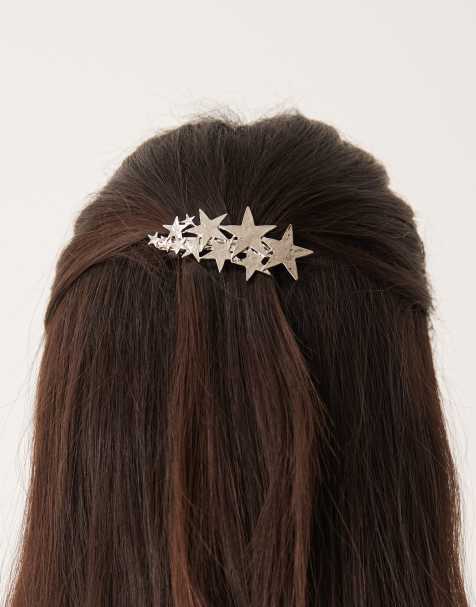 DesignB London – Haarspange in Silber mit Sterndesign - view 1