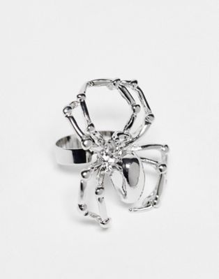 DesignB London halloween spider ring in silver - ASOS Price Checker