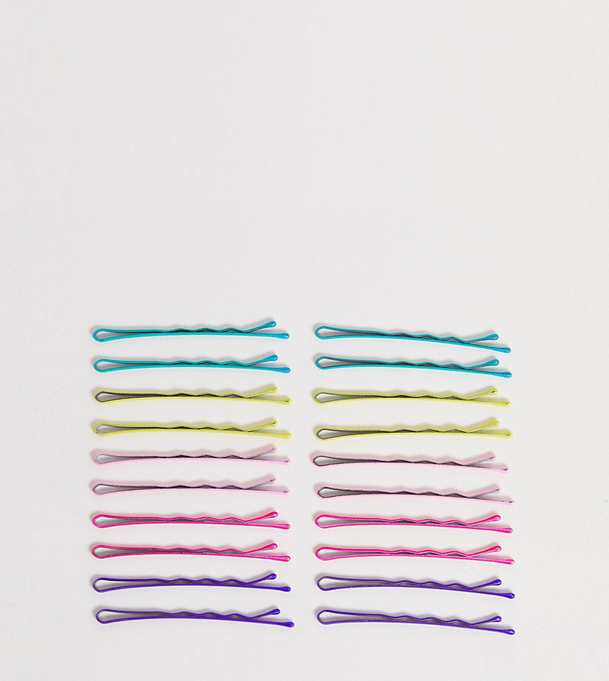 DesignB London hårspænder i reflekterende regnbuefarver-Multifarvet