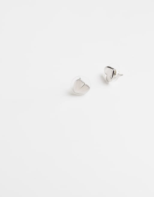 DesignB London - Hartknopjes-oorbellen in zilver, 2 van 4