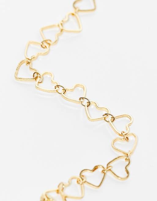 DesignB London heart necklace in gold tone, 3 of 4