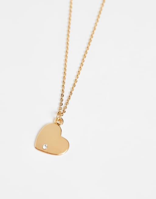 DesignB London heart pendant necklace in gold, 2 of 4