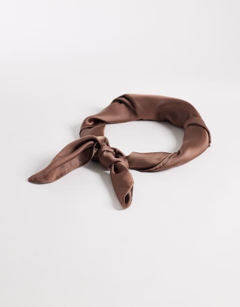 DesignB London hip scarf in dark brown - view 1