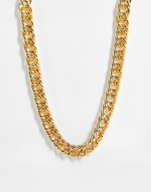 DesignB London - Jaren 80 ketting met grove schakels in goud