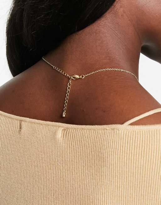 DesignB London - Ketting met klein strikhangertje in goud, 2 van 4