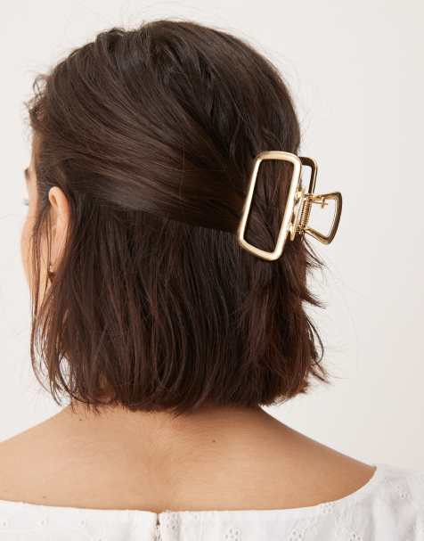 DesignB London – Kleine Haarklammer in Gold - view 1