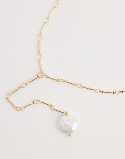 DesignB London - Lariat - Collier à perles - Doré, 4 de 4