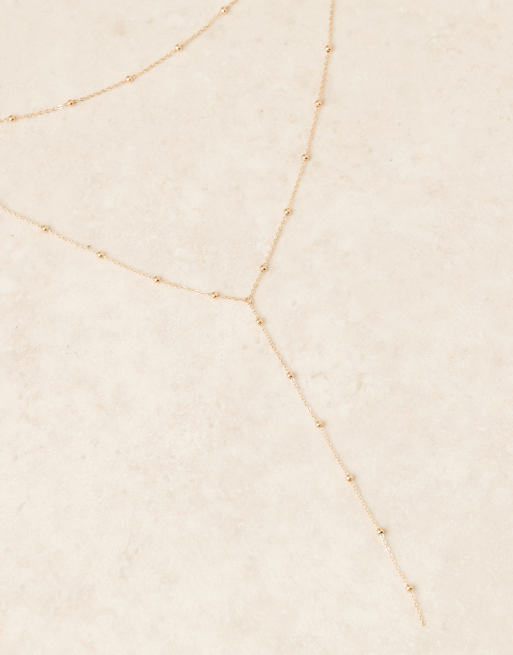 DesignB London - Lariat-ketting met gelaagd effect in goud, 2 van 3