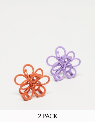 20 Barrettes Cheveux Fille - Fleurs Mousseline Multicolore - Pour Bébé Ou Enfant