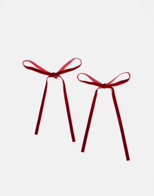 Ruban Velours Rouge 2,5cm X 18m (Lot De 2) - Pour Noël, Emballage Cadeaux, Décoration | Luxueux, Doux, Durable - 3