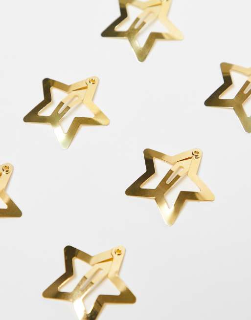 DesignB London - Lot de 6 pinces à cheveux étoiles - Doré, 2 de 3