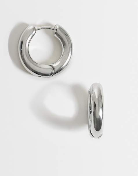 DesignB London – Mini-Creolen in Silber-Optik - view 1