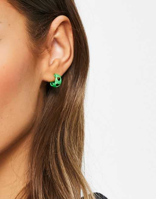 Green hot sale neon earrings