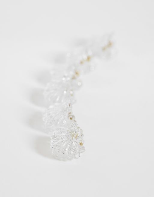 DesignB London - Mini pinces à cheveux coquillage - Transparent pailleté, 2 de 3