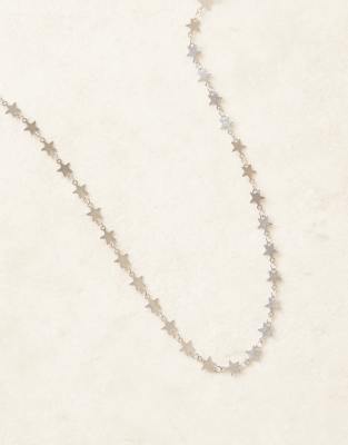 Designb London Mini Star Choker Necklace In Silver