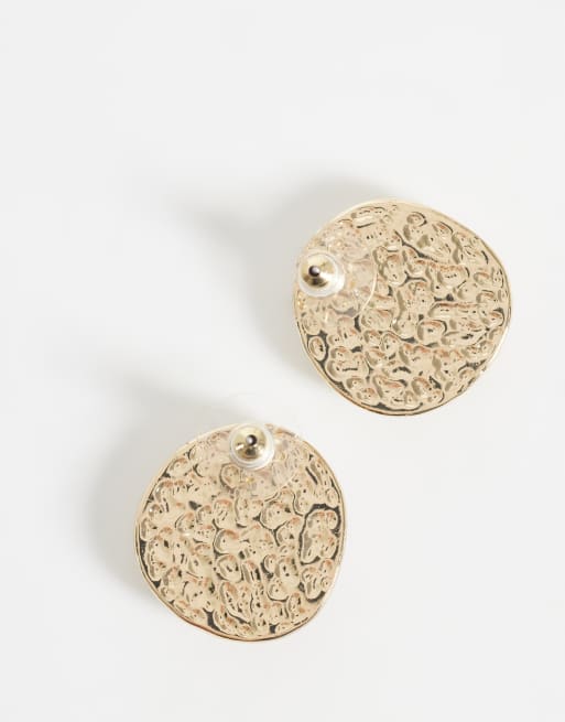 DesignB London mixed metal stud earrings in silver and gold, 4 of 4