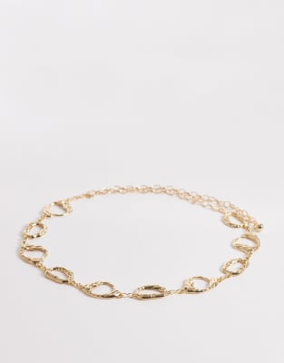 DesignB London DesignB London molten chain belt in gold