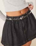 [DesignB London] DesignB London molten chain belt in silver M-L SILVER