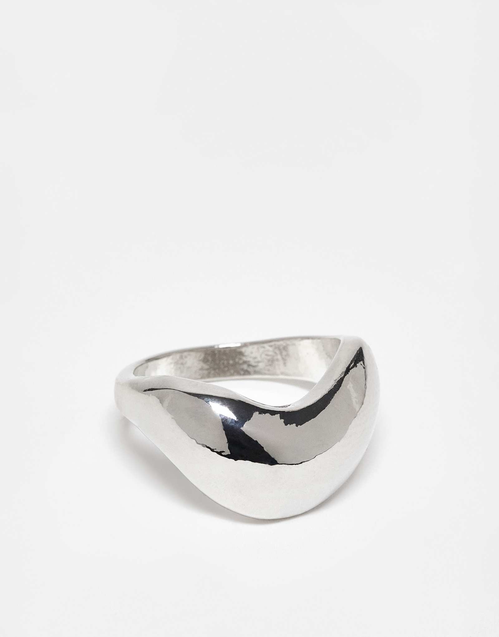 Кольцо DesignB London molten из массивного серебра