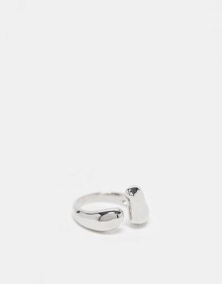 DesignB London DesignB London molten drip ring in silver
