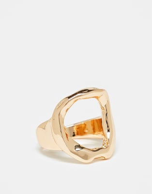 molten ring in gold