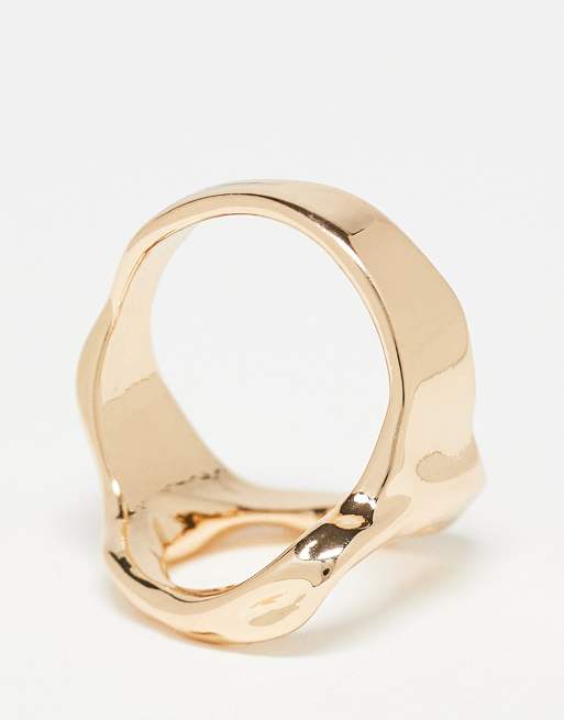 DesignB London molten ring in gold