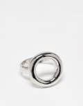[DesignB London] DesignB London molten statement ring in silver 20-21MM SILVER