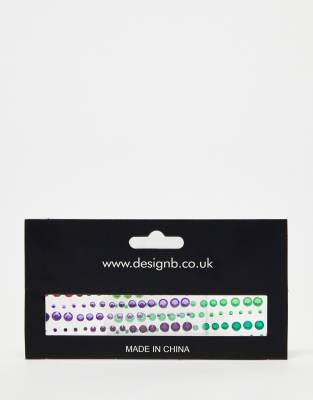 DesignB London DesignB London mulitcolour festival hair gems-Multi