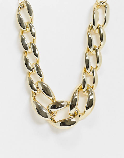 DesignB London necklace in chunky gold chain