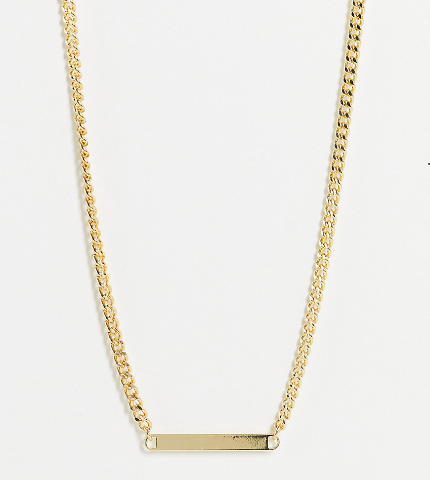 DesignB London necklace with flat pendant in gold