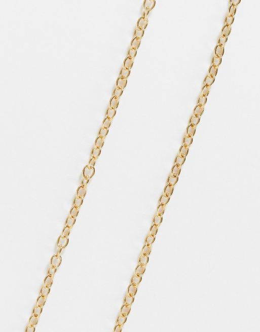 DesignB London necklace with pearlized heart pendant in gold tone