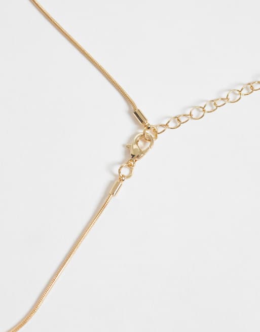 DesignB London necklace with pendants in mixed metal, 3 of 4