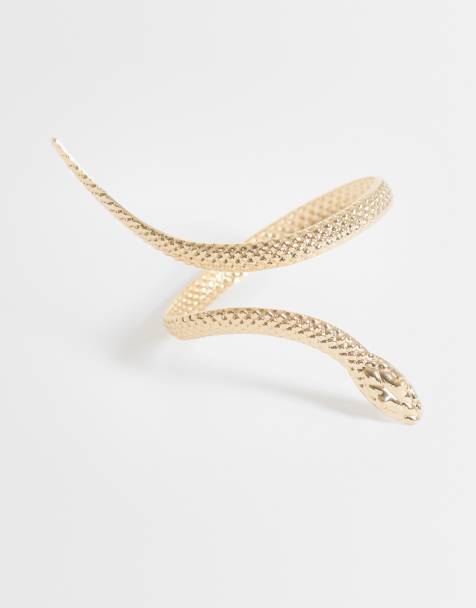 DesignB London omlottarmband med orm i guld - view 1