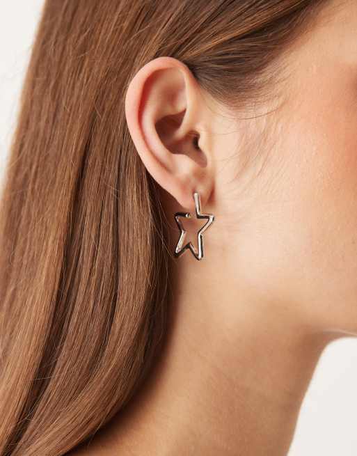 DesignB London - Oorbellen met sterren in zilver, 3 van 3
