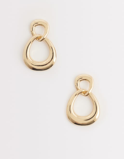 DesignB London - Orecchini a bottone appariscenti color oro