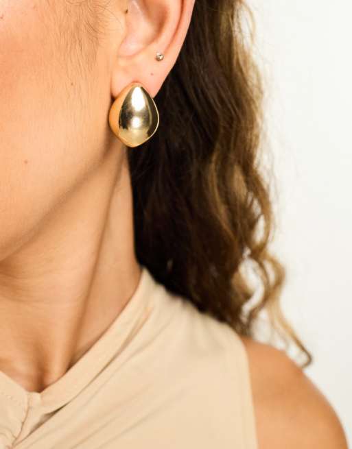 DesignB London - Orecchini a goccia color oro spessi 