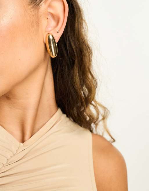 DesignB London - Orecchini allungati color oro