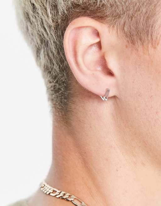 DesignB London - Orecchini squadrati color argento