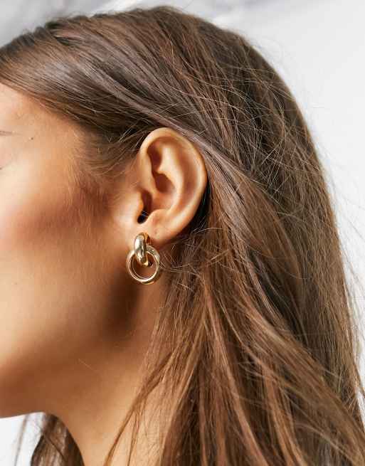 DesignB London - Orecchini stile battiporta oro