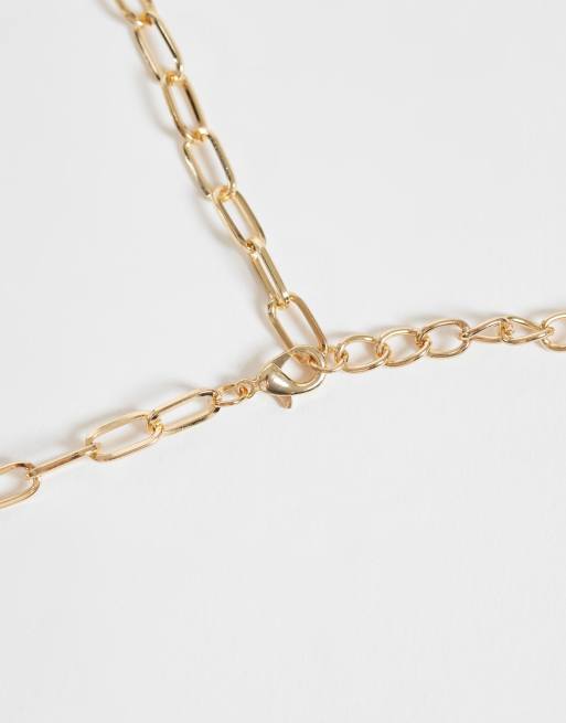 DesignB London oval link chain necklace in gold, 4 of 4