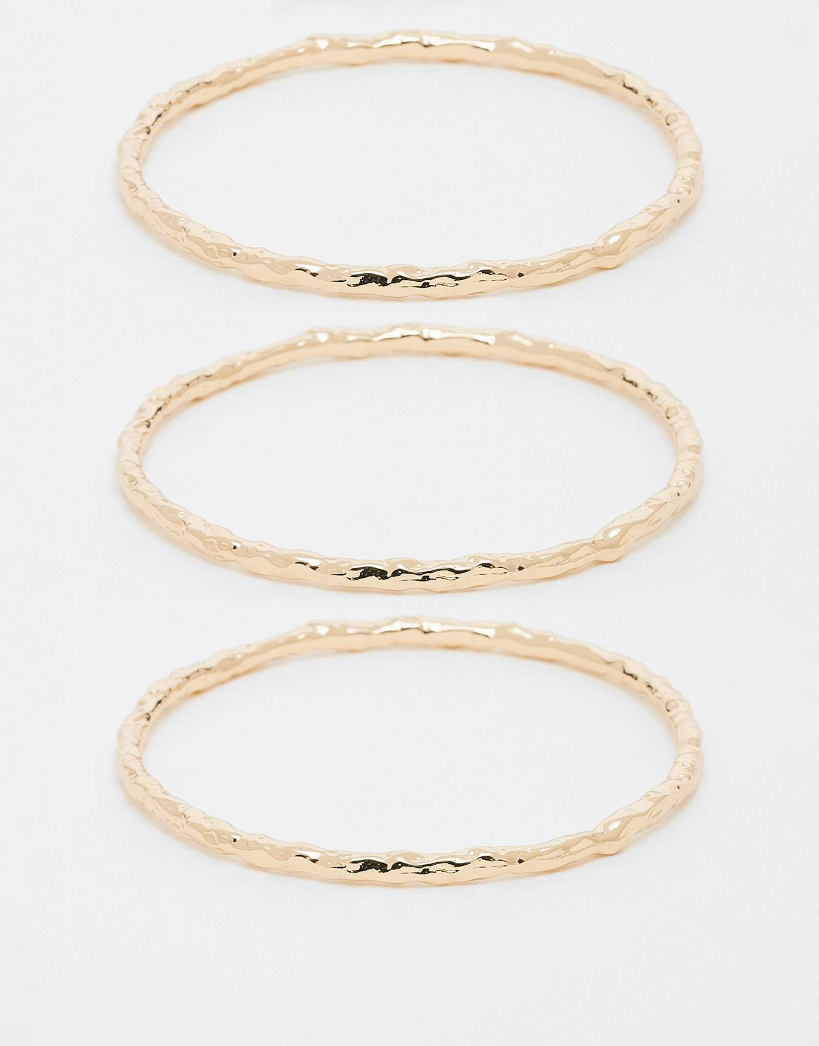 Набор DesignB London из 3 браслетов molten в золотистом цвете