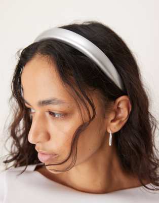 DesignB London DesignB London padded headband in silver