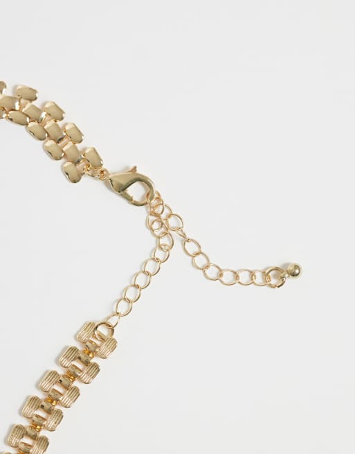 DesignB London panther link chain necklace in gold, 4 of 4
