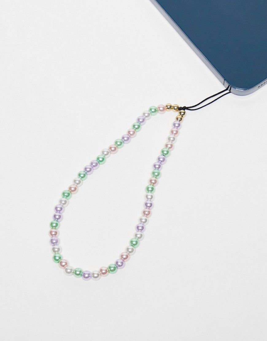 DesignB London pastel pearl phone beads-Multi