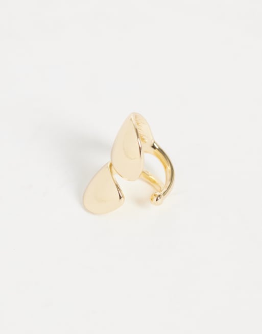 DesignB London pebbles ear cuff in gold, 3 of 4