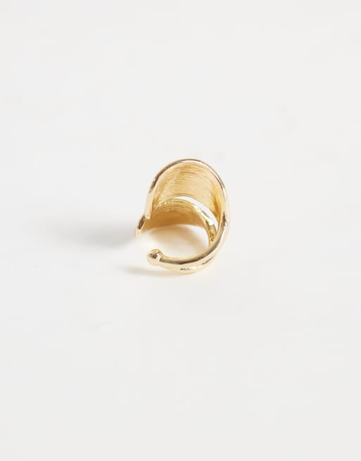DesignB London pebbles ear cuff in gold, 4 of 4