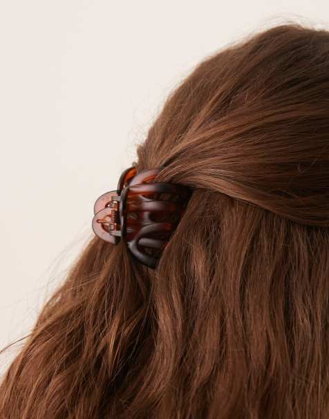 DesignB London - Petite pince à cheveux effet écaille de tortue - view 1