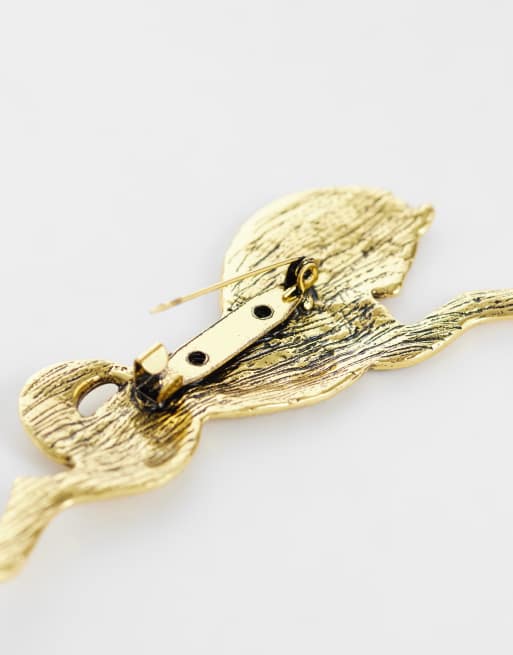 DesignB London Pferde-Brosche in Antikgold, 3 von 3